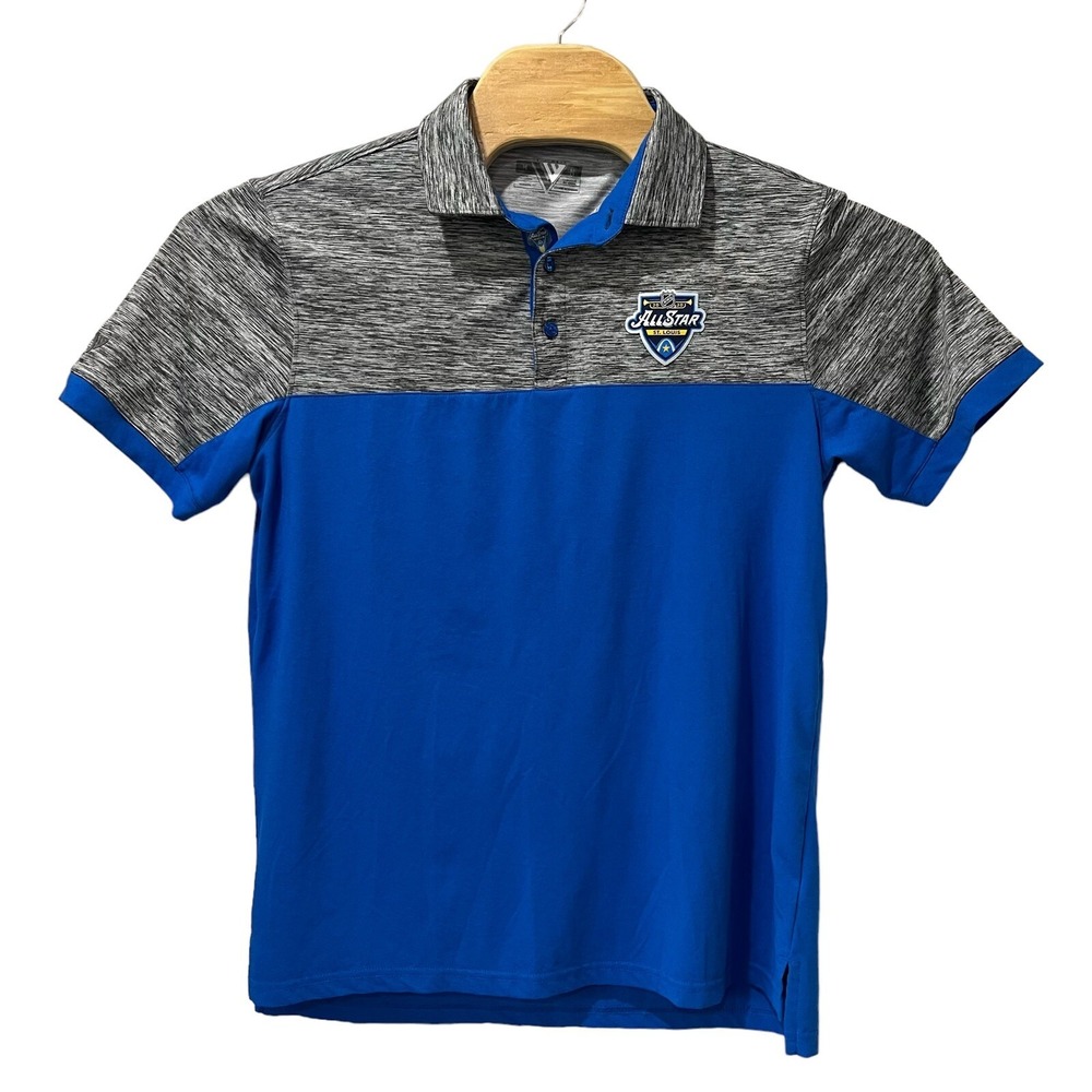 NHL All Star Game Men's Shirt polo 2020‎ St. Louis Blue Gray Size Medium Hockey